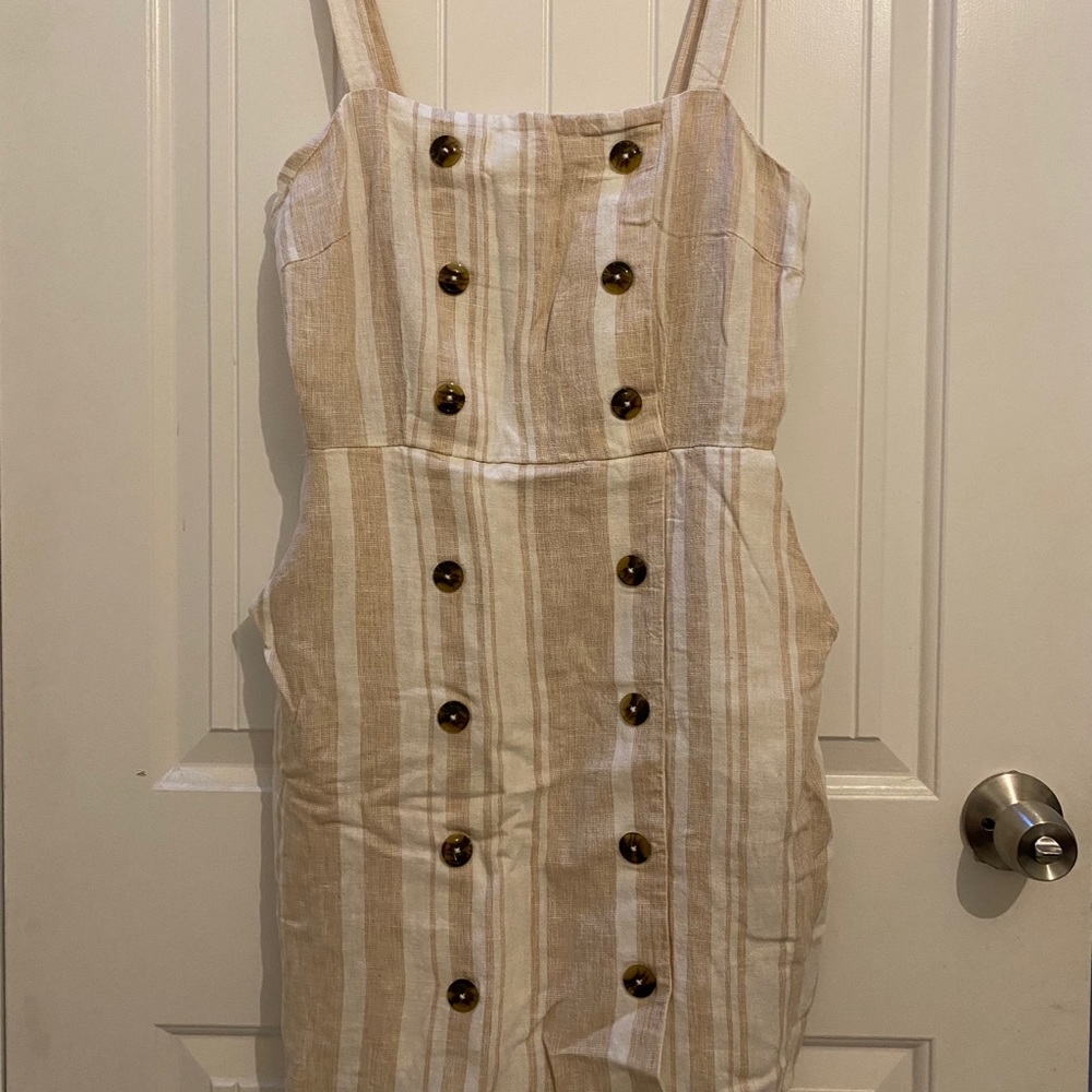 Striped button dress